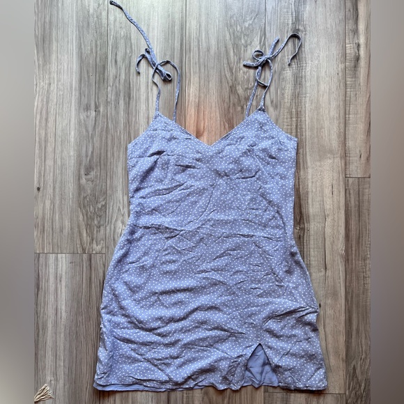 Abercrombie & Fitch Dresses & Skirts - Abercrombie & Fitch Pale Blue and white dots summer dress Size M